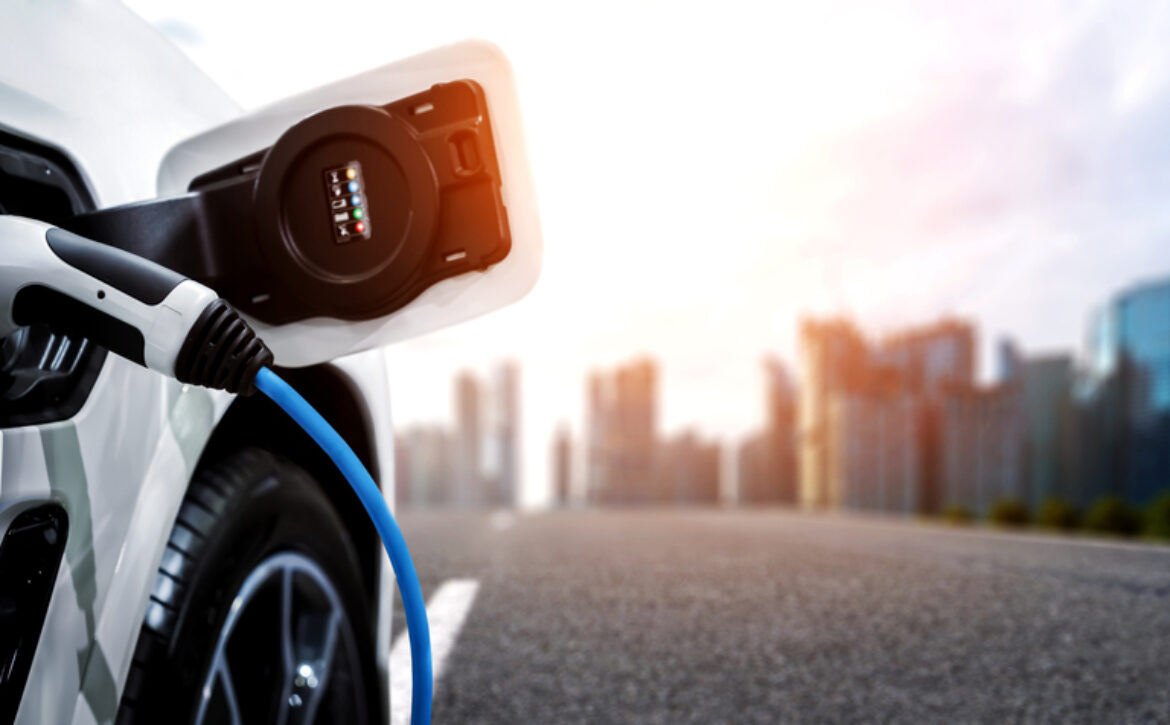Ev,Charging,Station,For,Electric,Car,In,Concept,Of,Green